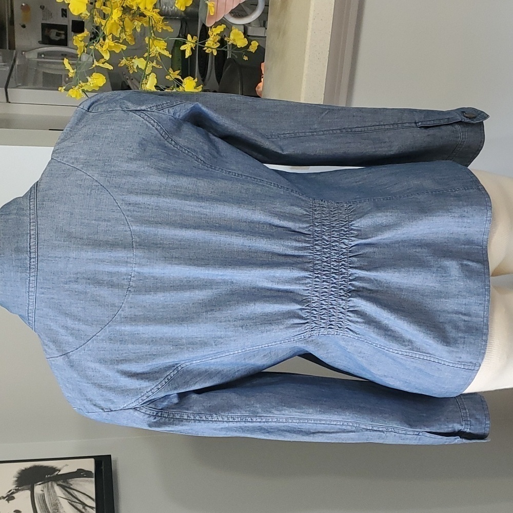 Charter Club Light Blue Denim Button-Down Shirt Jacket - Picture 5 of 14